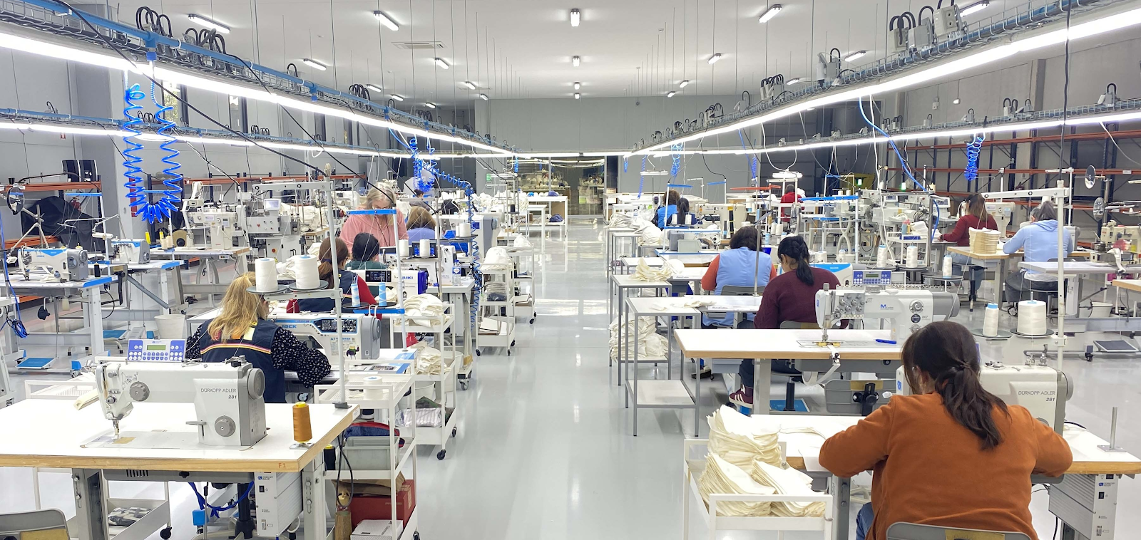 Modern textile manufacturing floor